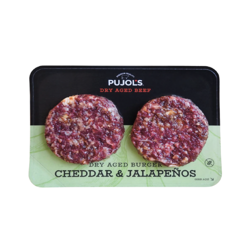 Vaca Vieja Dry Aged Beef Burguer con Cheddar y Jalapeño 2x150g Pujol\'s