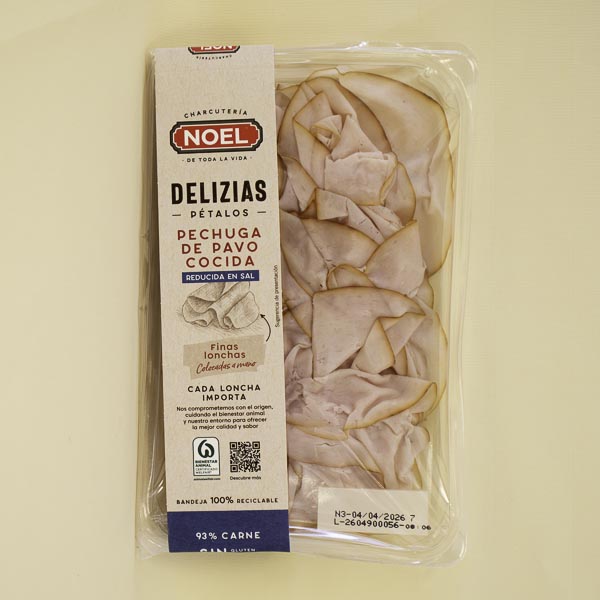 Delicias Pétalos Pechuga de Pavo (Reducida en Sal) 90 g Noel