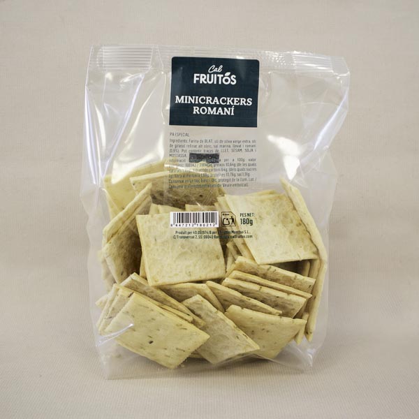 Mini crackers de romero 180 g Cal Fruitós