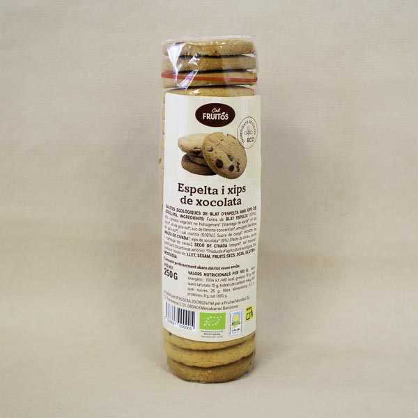 Galleta de espelta y chips de chocolate bio 250 g Cal Fruitós