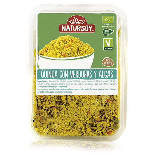 Quinoa con Verduras y Algas (300 g) Natusoy
