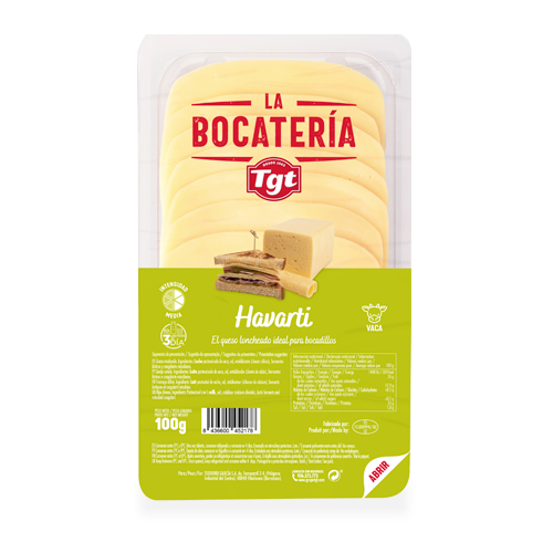 Queso Havarti Lonchas (100 g) La Bocatería