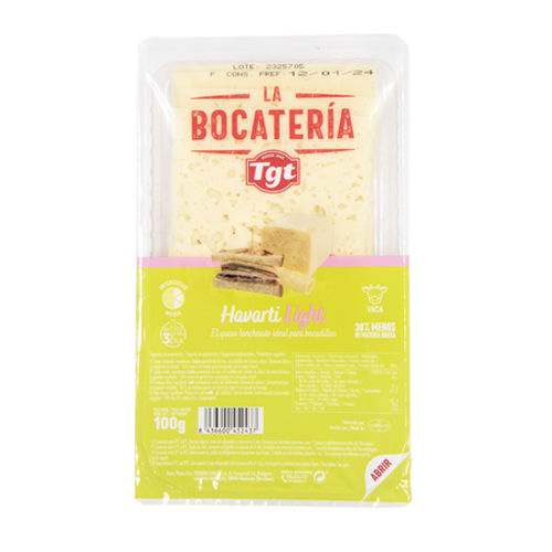 Queso Havarti Light Lonchas (100 g) La Bocatería