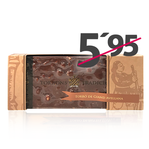 Turrón Chocolate Avellana (300 g) Sosa Tradición