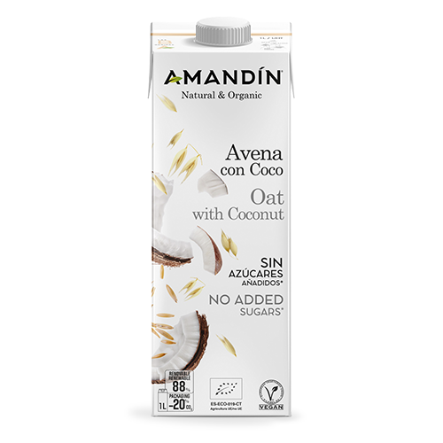 Bebida de Avena con Coco Bio (1 l) Amandin