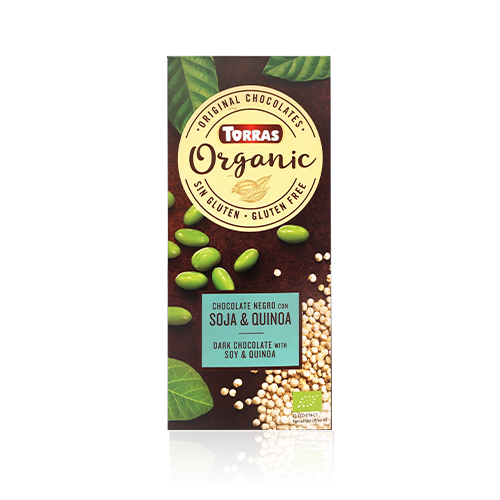 Chocolate Orgánico Negro de Soja y Quinoa (100 g) Torras