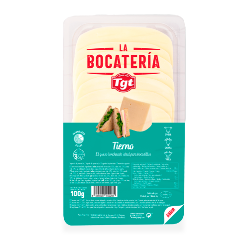 Rodajas de queso Tierno Manchego 100g La Bocateria