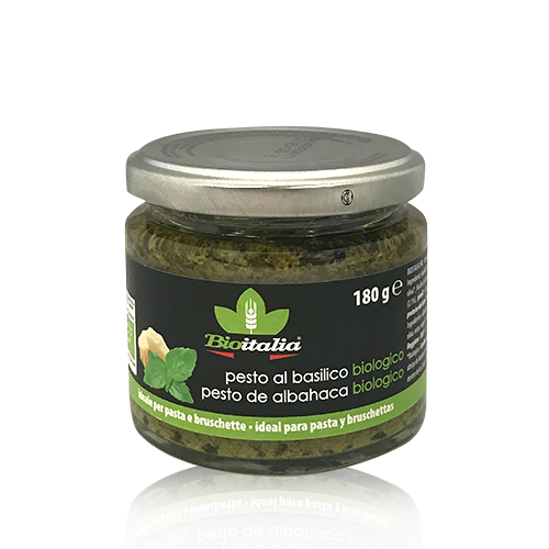 Salsa Pesto con Albahaca y Parmesano (180 g) Bioitalia