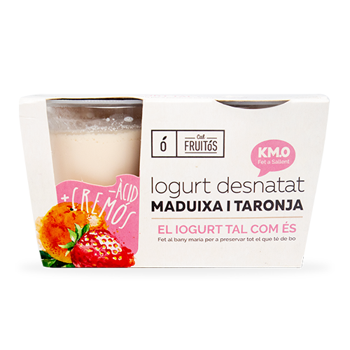 Yogur Desnatado Fresa y Naranja (2x125 g) Cal Fruitós