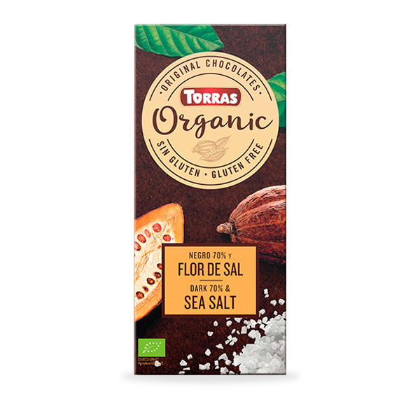 Chocolate Orgánico Negro 70% Flor de Sal (100 g) Torras