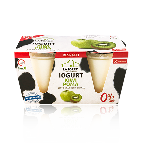 Yogur Desnatado de Manzana/Kiwi (2x125 g) La Torre