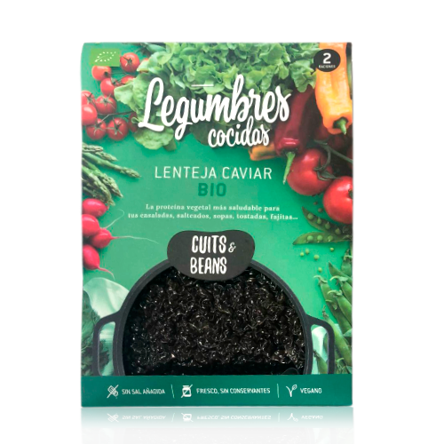 Lenteja Caviar Ecológica Cocida (200 g) Cuits & Beans