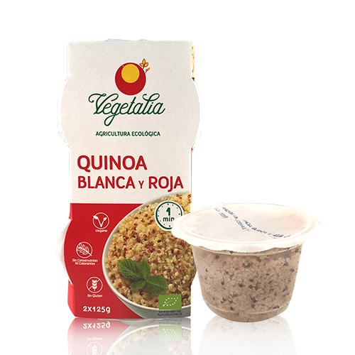 Quinoa Blanca y Roja Ecológica Vaso (2x125 g) Vegetalia