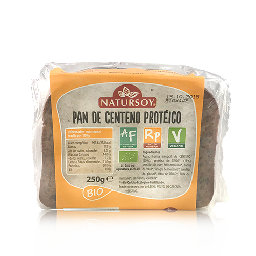 Pan de Centeno protéico (250 g) Natursoy