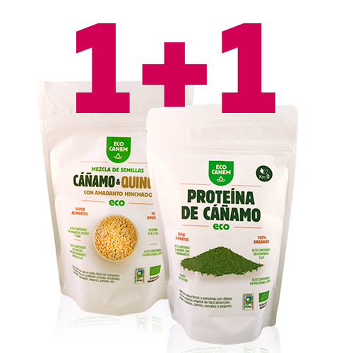  Semillas Cáñamo y Quinoa con Amaranto Hinchado + Proteína de Cáñamo EcoCanem