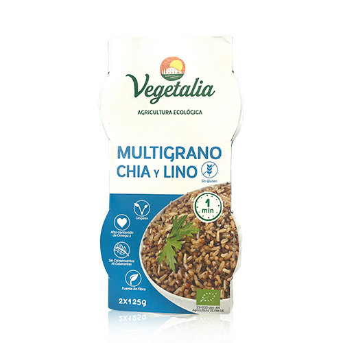 Multigrano con chía y lino vaso (2x125 g) Vegetalia