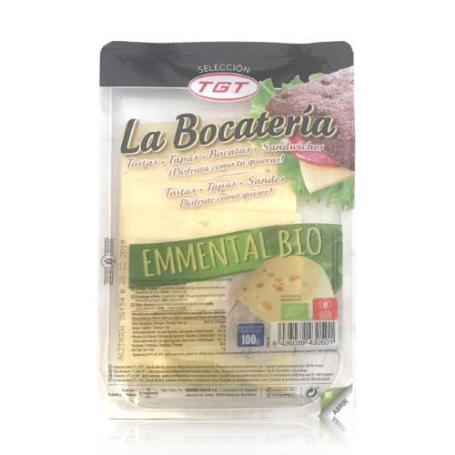 Queso Emmental Bio Lonchas (100 g) La Bocatería