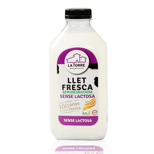 Leche Semidesnatada sin Lactosa (1 L) La Torre