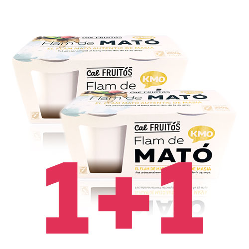 1+1 Flan Mató Cal Fruitós pack (2x105g)