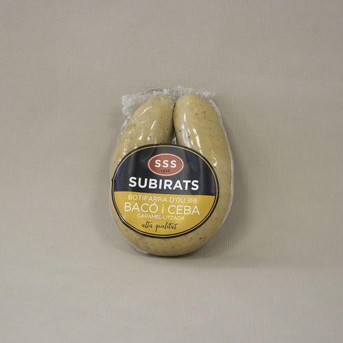Butifarra de huevo con cebolla caramelizada y bacon (245 g) Subirats
