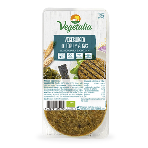 Vegeburguer Tofu y Algas (160 g) Vegetalia
