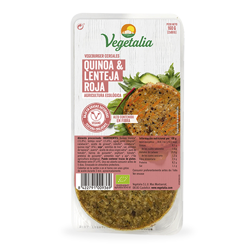 Vegeburguer Lentejas y Quinoa Bio (160 g) Vegetalia 