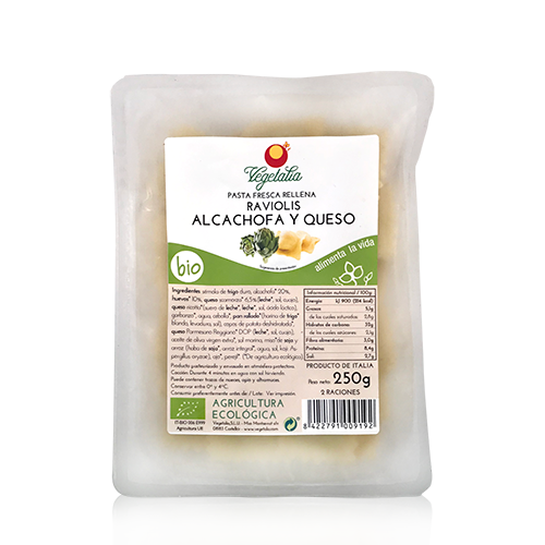 Raviolis Alcachofa y Queso (250 g) Vegetalia