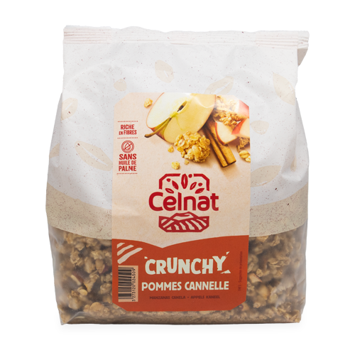 Crunxy Manzana y Canela Bio (500 g) Celnat