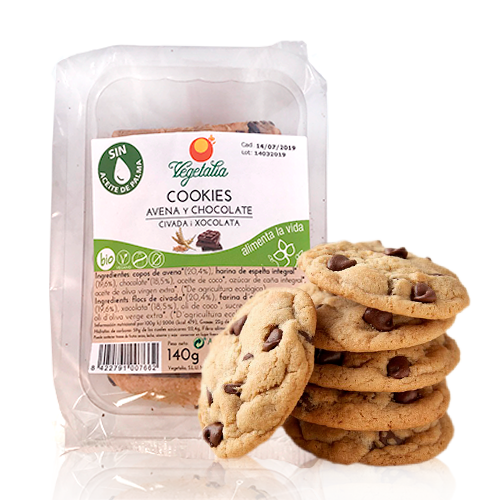 Cookies de Avena y Chocolate Negro Bio (140 g) Vegetalia  