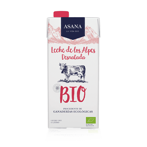 Leche de los Alpes Desnatada Bio (1 l) Asana