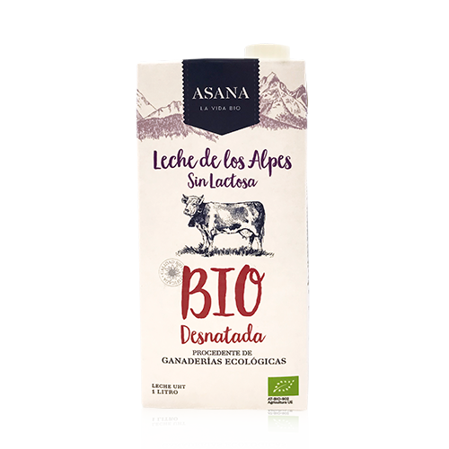 Leche de los Alpes Desnatada Sin Lactosa  (1 l) Asana 