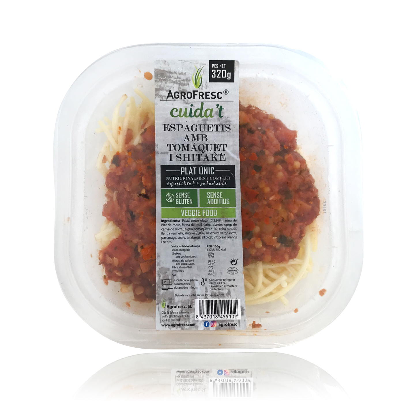 Espaguetis con Tomate y Shitake (320 g) Agrofresc