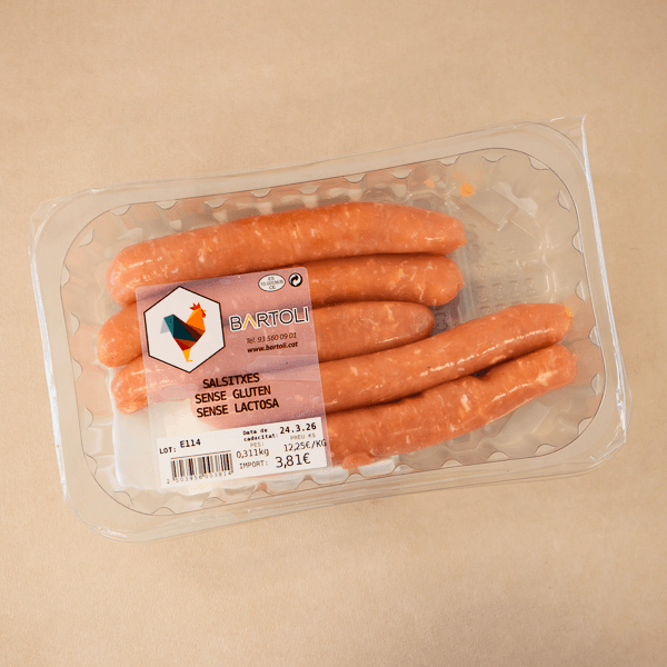 Salchicha de Pollo (370 g) Bartolí