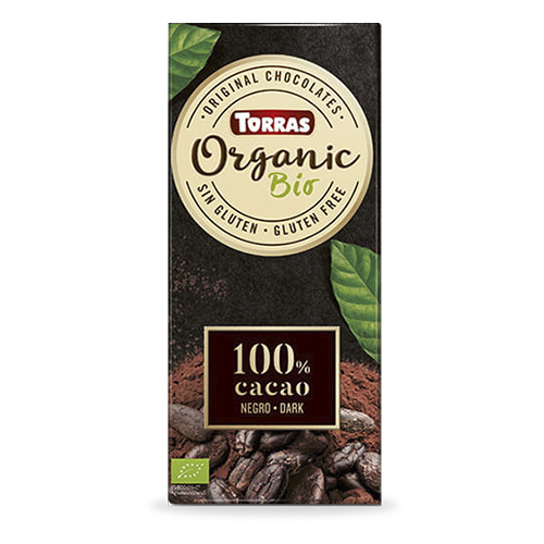 Chocolate Organic Negro 100% Cacao 100g Torras