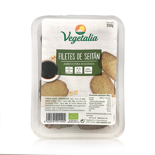 Filetes de Seitan Bio (250 g) Vegetalia