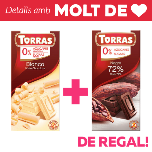 1+1 Chocolate Torras (Blanco y Negro 72%)