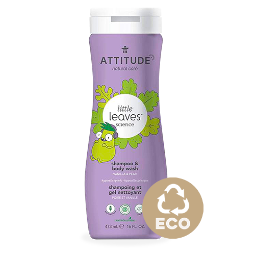 Champú 2 en 1 Vainilla Pera Little Leaves (473 ml) Attitude