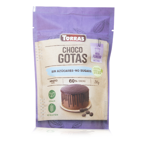 Chocolate Negro Gotas 60% (200 g) Torras