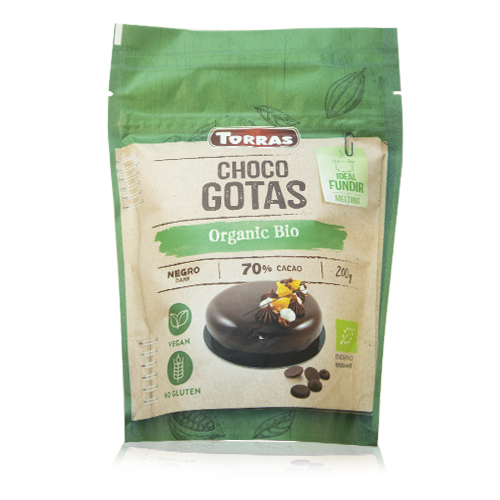 Chocolate Negro Gotas 70% Bio (200 g) Torras