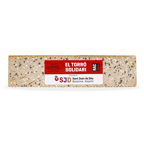 Turrón Solidario RAC1 Cremoso de Almendra (300 g) Vicens