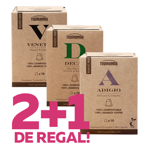 2+1 de Regalo Café Cápsula Compostable Tupinamba