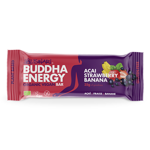 Barrita Açai, Fresa i Plátano Bio (35 g) Buddha Energy Iswari