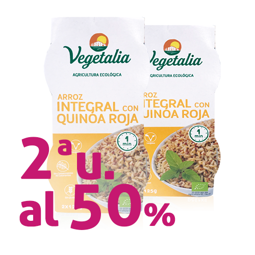 Pack 2 u. Arroz Integral y Quinoa Roja Vaso (2x125 g) Vegetalia