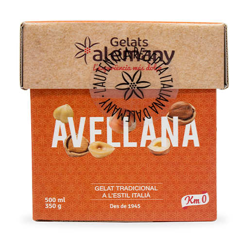 Helado Avellana Cubo 500ml Alemany