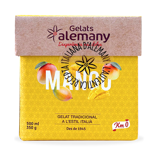 Helado Sorbete Mango Cubo 500ml Alemany