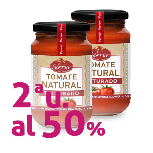 Pack 2u. Tomate Natural Triturado (350 g) Ferrer