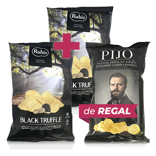 Pack 2u. Patatas Fritas Trufa (110 g) Rubio + de Regalo Patatas Fritas Limón y Pimienta (130 g) Pijo