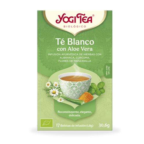 Infusión Te Blanco con Aloe Vera Bio 17u Yogi Tea