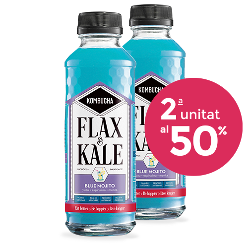 Pack 2u. Kombucha Blue Mojito (400 ml) Flax & Kale