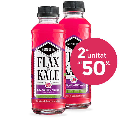 Pack 2u. Kombucha Dragon Lemonade 400ml Flax & Kale 